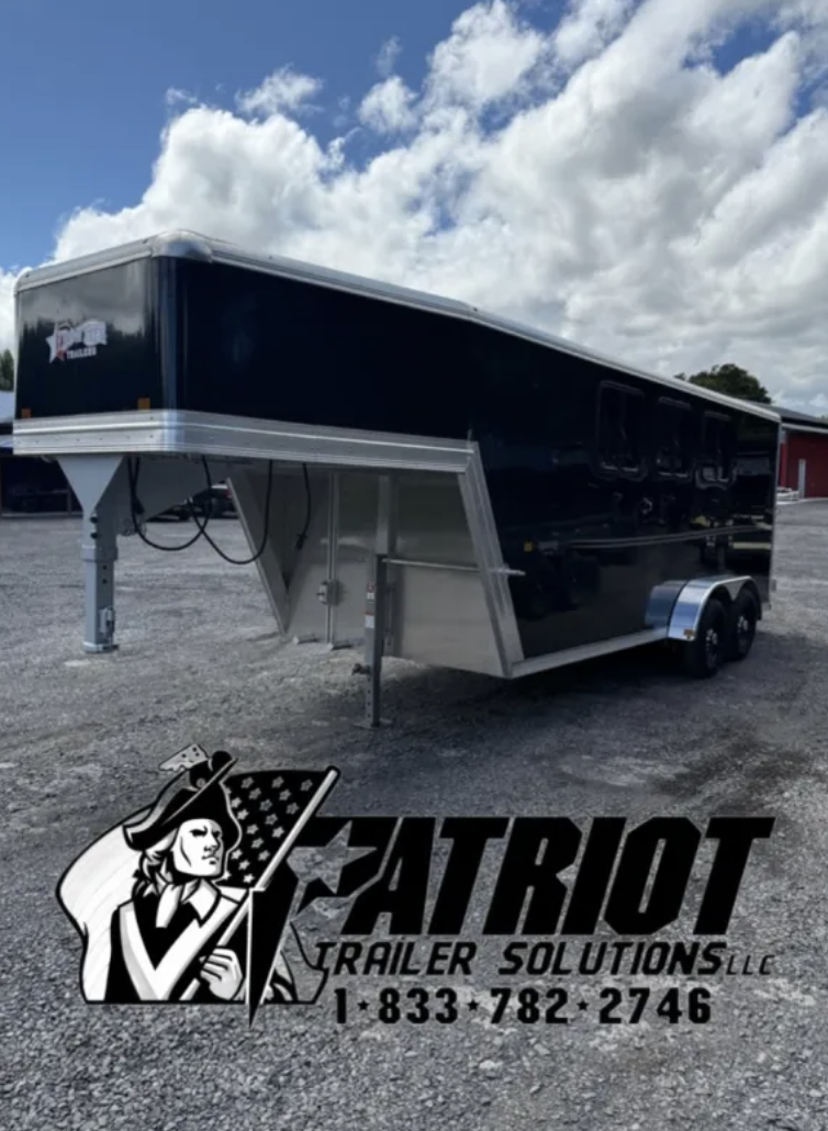 2026 Frontier All-Aluminum Strider 3-Horse Gooseneck Lite Slant Load Trailer — Stock #2524