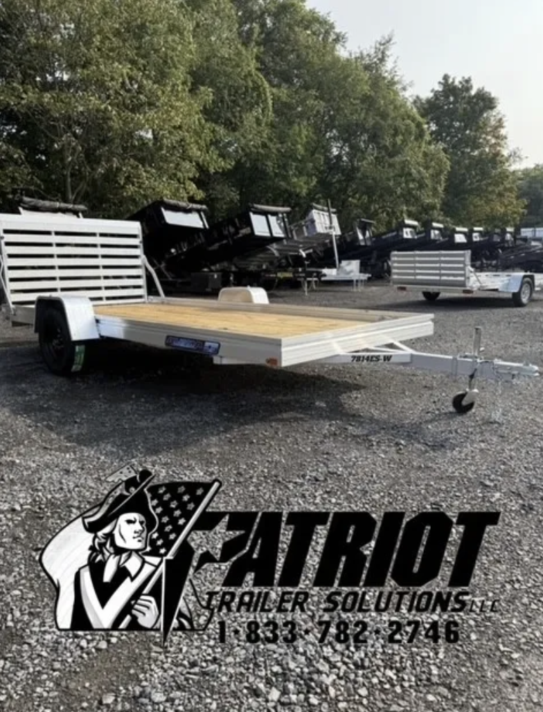 2026 Aluma All Aluminum 78"x14' Utility Landscape Trailer 7814ES-W — Stock #7421