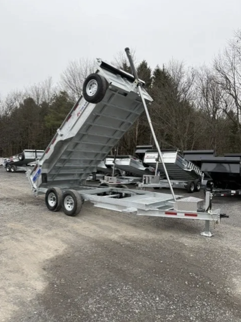 2026 K-Trail Galvanized 7 x 16' HD Dump Trailer — Stock #6194